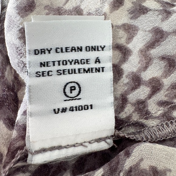 DVF Jezebel Python Grey Print Tie Neck Long Sleeve Shift Mini Dress Size 6 - Picture 12 of 14